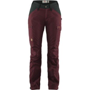 Fjällräven Kaipak Trousers Curved W - Dark Garnet-dark Grey - Naiset - 38