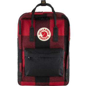 Fjällräven Kånken Re-wool Laptop 15" - Red-black - Unisex - OneSize