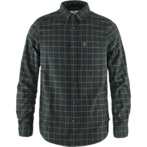 Fjällräven Övik Flannel Shirt M - Dark Grey - Miehet - L