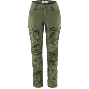 Fjällräven Keb Trousers Curved W Short - Green Camo-laurel Green - Naiset - 38