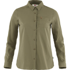 Fjällräven Övik Lite Shirt Ls W - Green - Naiset - M