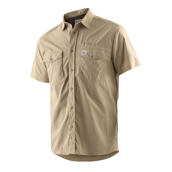 Tierra Correspondent Short Sleeve Shirt M - Sand Khaki - Miehet - L