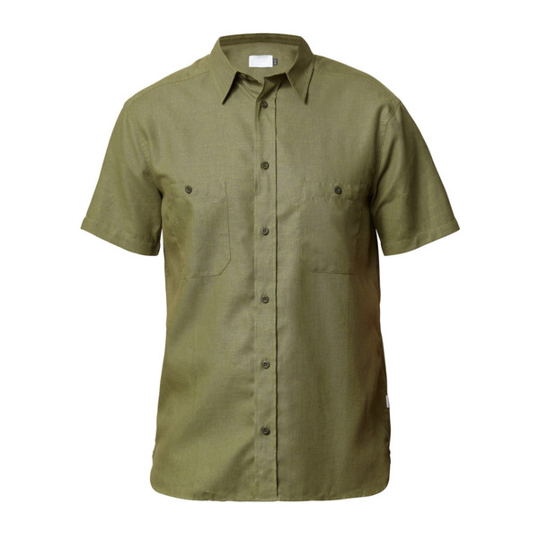Tierra Kaiparo Hemp Short Sleeve Shirt M - Olive Night - Miehet - XL