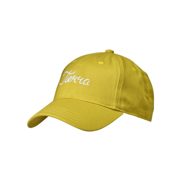 Tierra Embroided Organic Cotton 6 Panel Cap - Yellow - Unisex - One Size