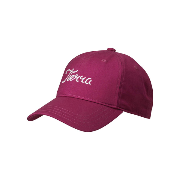 Tierra Embroided Organic Cotton 6 Panel Cap - Amarant - Unisex - One Size