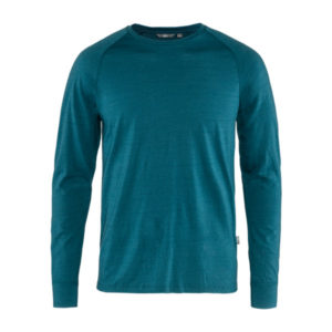 Tierra Woolpa Ls Tee M - Majolica Blue - Miehet - L