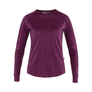 Tierra Woolpa Ls Tee W - Deep Purple - Naiset - XS