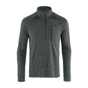 Tierra Templet Midlayer Q-zip M - Black Melange - Miehet - S