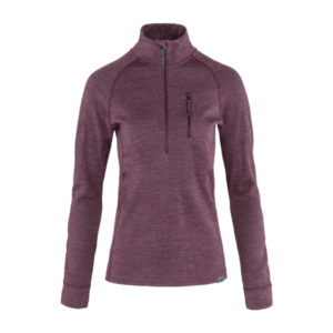 Tierra Templet Midlayer Q-zip W - Deep Purple - Naiset - L