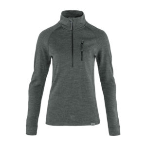 Tierra Templet Midlayer Q-zip W - Black Melange - Naiset - L