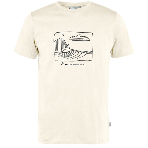 Tierra Organic Cotton Tee Analog Adventures M - Off White - Miehet - M