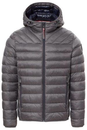 Puffer Jacket Aerons hood Men Dark grey XXL