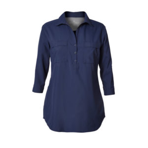 Royal Robbins Bug Barrier Expedition Tunic Long Sleeve - Deep Blue - Naiset - M