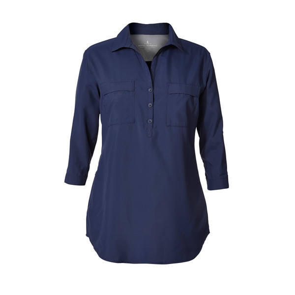 Royal Robbins Bug Barrier Expedition Tunic Long Sleeve - Deep Blue - Naiset - M