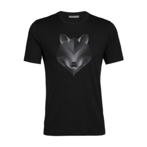 Icebreaker Mens Tech Lite Ss Crewe Arctic Fox - Black - Miehet - S
