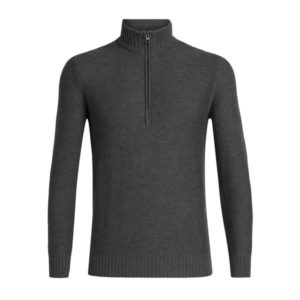 Icebreaker Mens Waypoint Ls Half Zip - Char Hthr - Miehet - XL