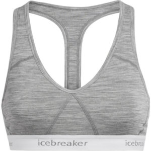 Icebreaker Sprite Racerback Bra - Metro Hthr - Naiset - S