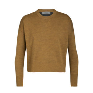 Icebreaker Wmns Carrigan Sweater Sweatshirt - Saffron Hthr - Naiset - M