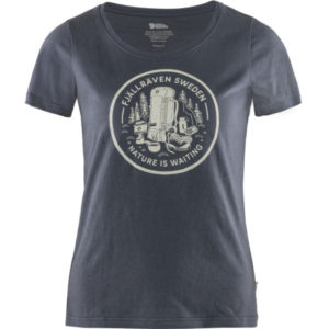 Fjällräven Fikapaus T-shirt W - Navy - Naiset - XL