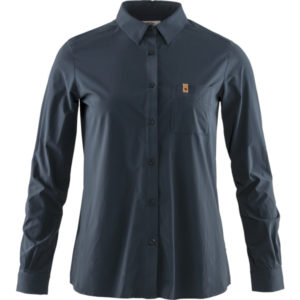 Fjällräven Övik Lite Shirt Ls W - Navy - Naiset - XXS