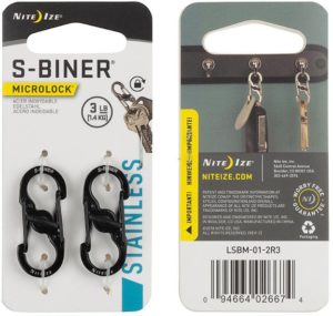 S-Biner MicroLock 2-pack Musta