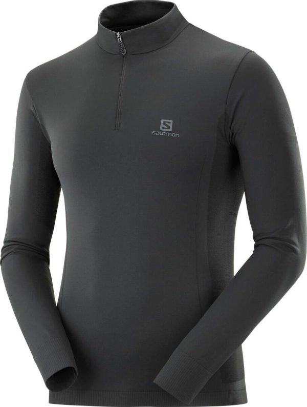Explore Seamless Half Zip Musta XXL
