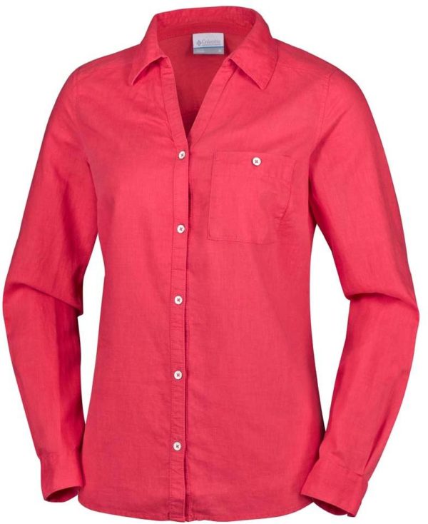 Women's Coastal Escape Long Sleeve Shirt Punainen XS