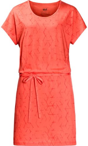 Shibori Dress Hot coral all over XXL