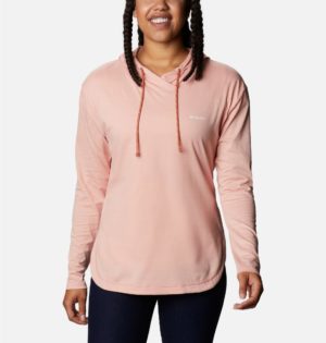 Columbia Women's Sun Trek Hooded Pullover Vaaleanpunainen XL